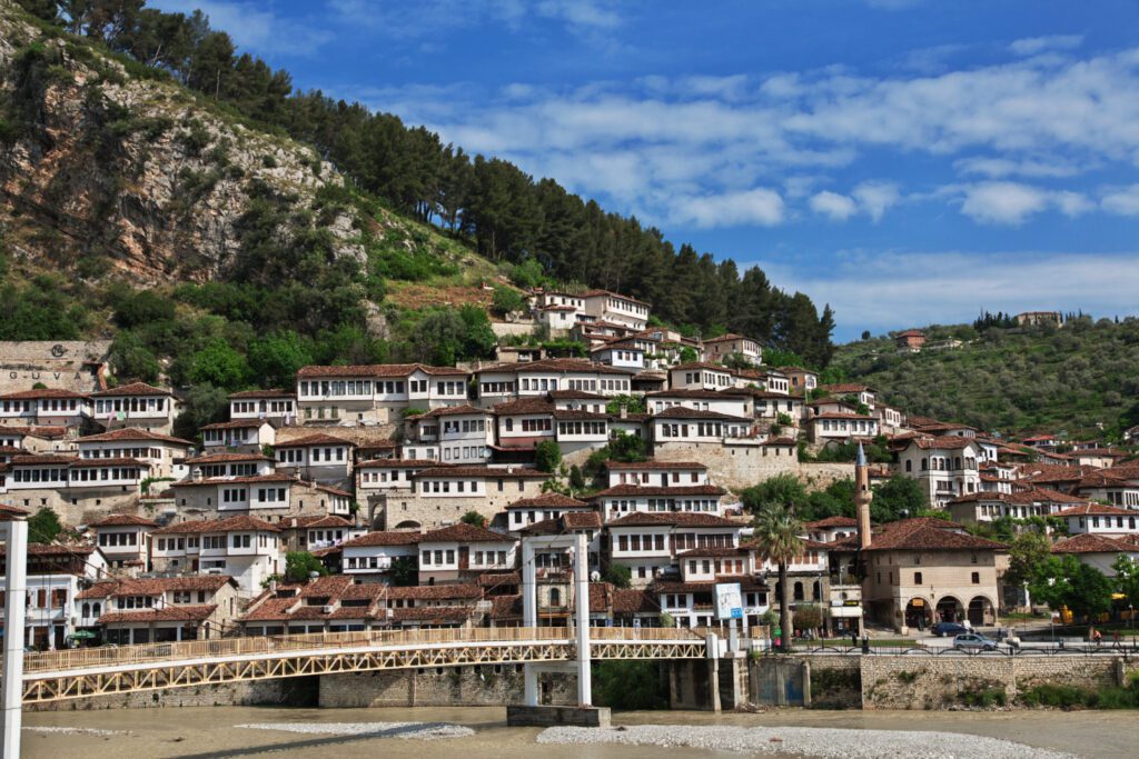 La antigua ciudad de Berat en Albania
