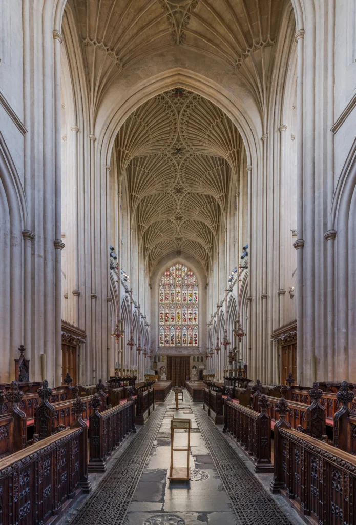 Bóvedas del interior de Bath Abbey