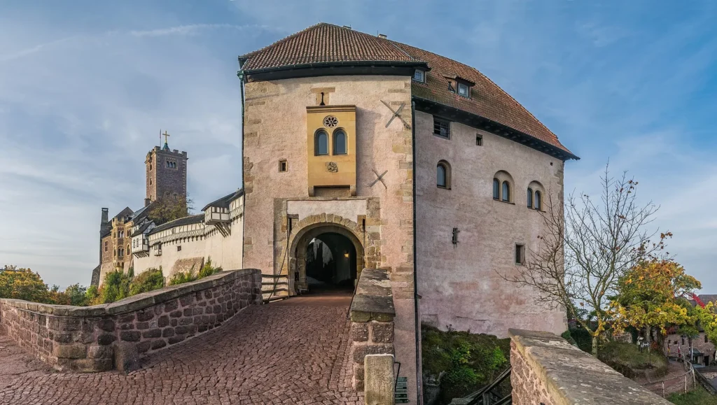 Vista exterior del castillo de Wartburg en Eisenach, Turingia