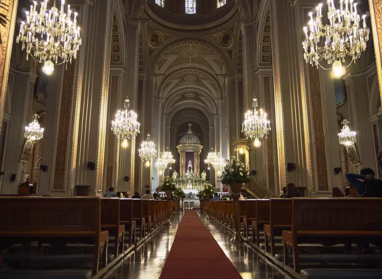 Catedral de Morelia en el centro historico de Michoacan
