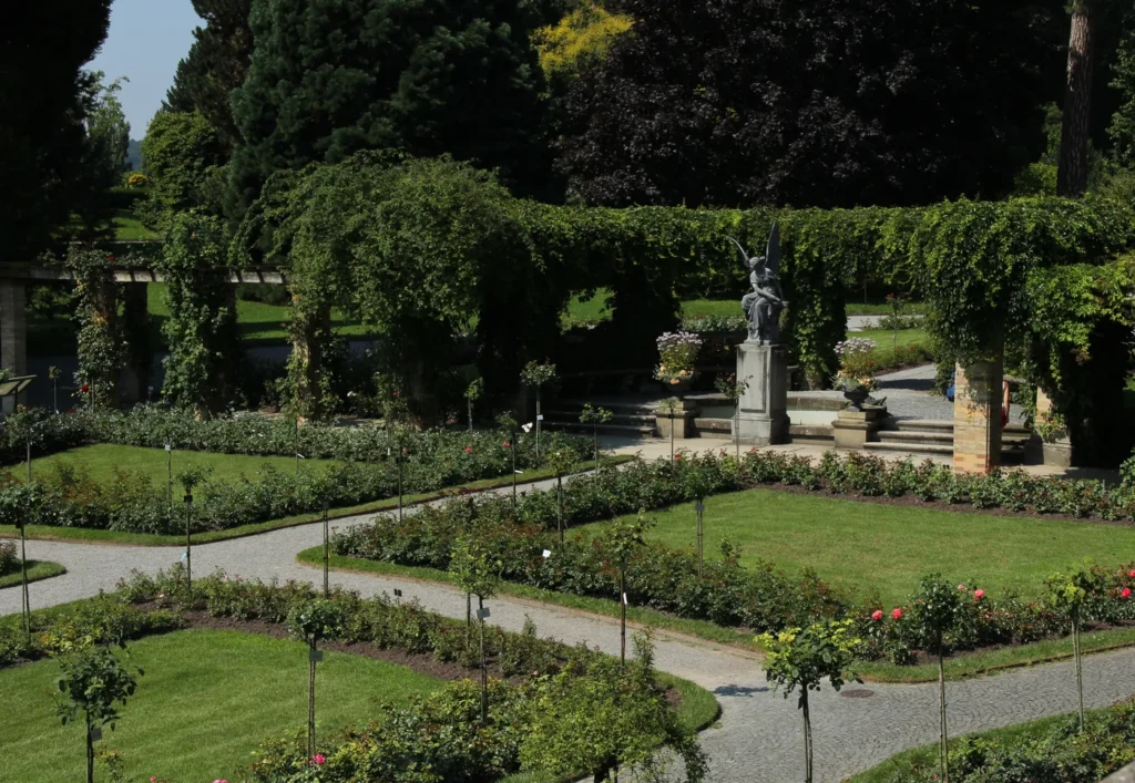 Rosengarten italiano junto al castillo de Isla Mainau