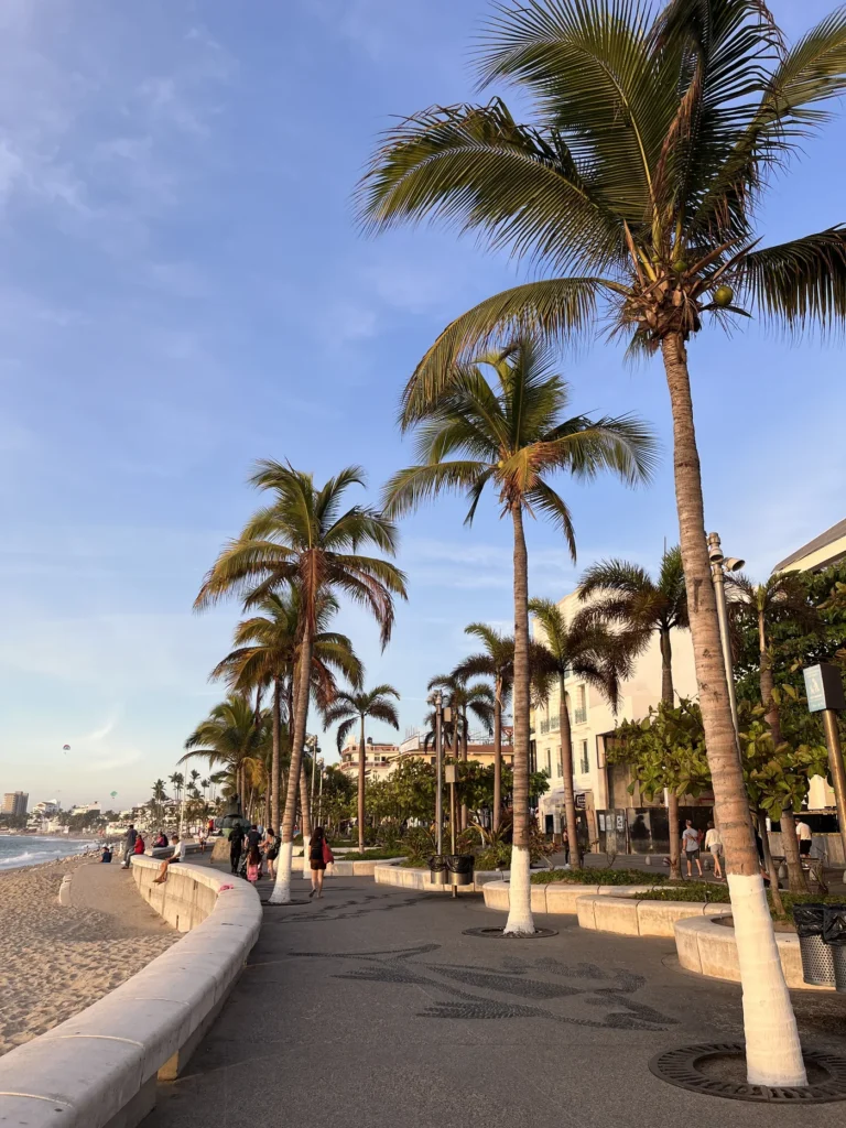 Malecón de Puerto Vallarta en la costa de Jalisco