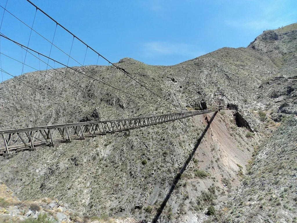 Puente colgante de Ojuela en Mapimí, Durango