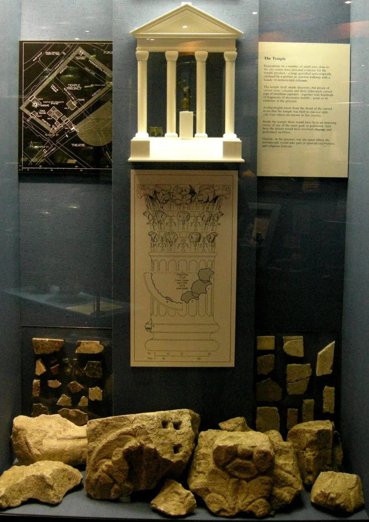 Piezas expuestas en el Canterbury Roman Museum