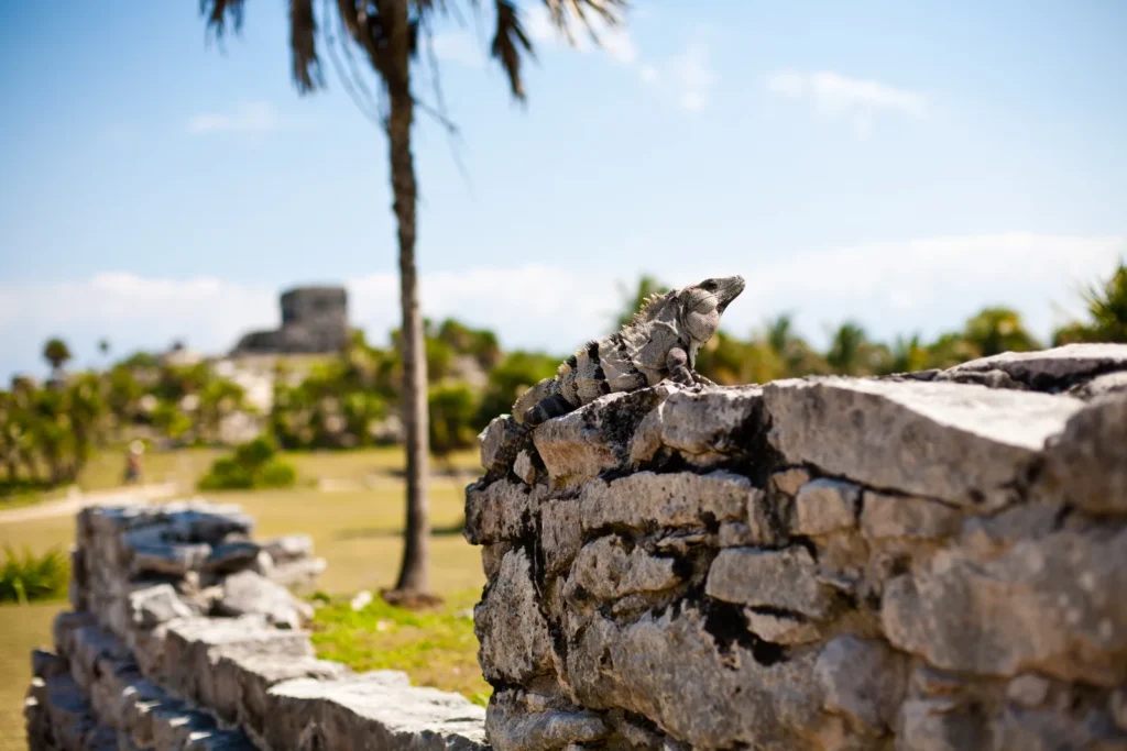 Ruinas mayas de Tulum frente al Caribe en la Riviera Maya